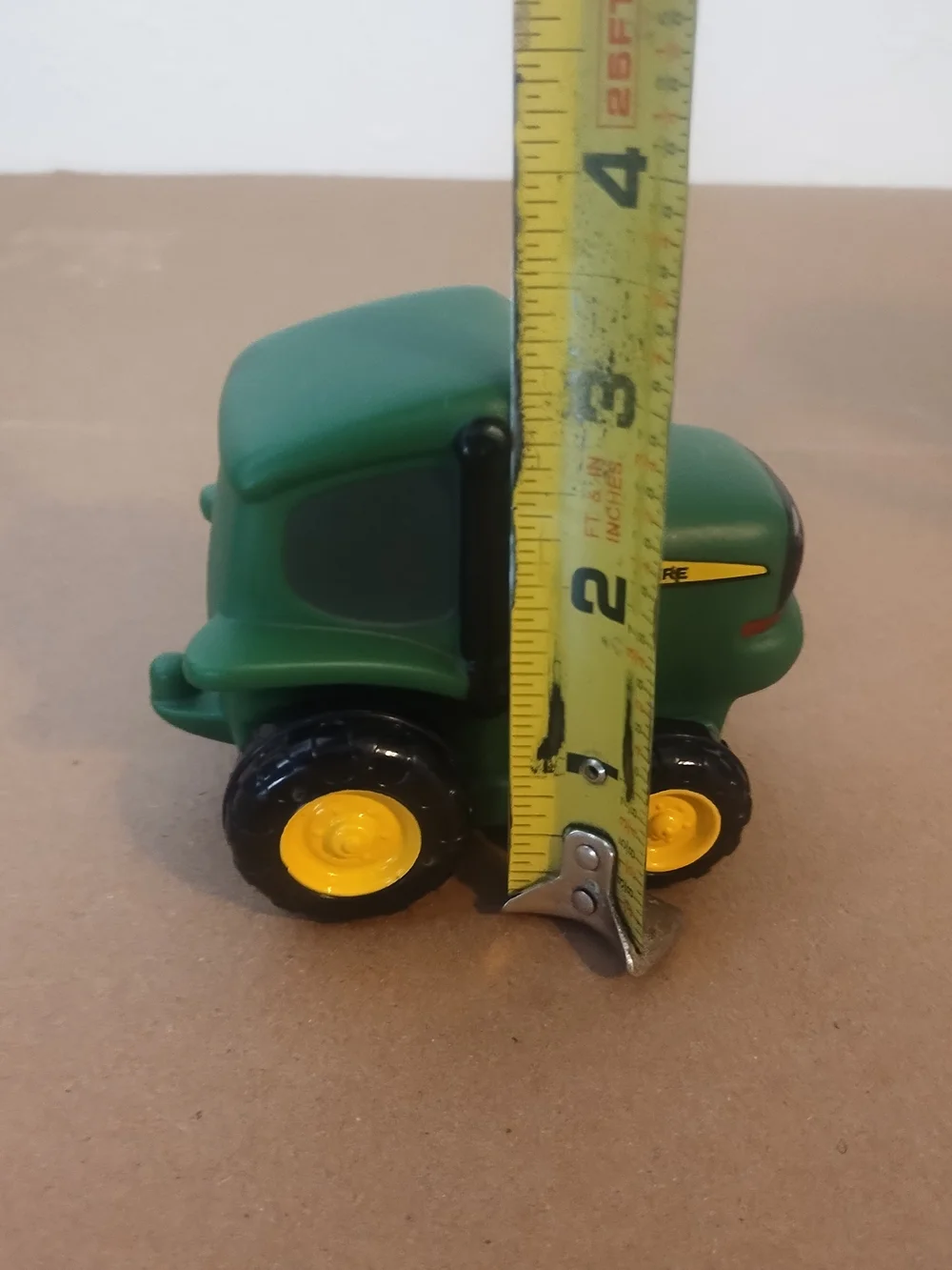 Ertl John Deere Toy Tractor (Soft Plastic) green and yellow very good condition